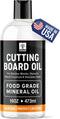 Food Grade Mineral Oil for Wood Cutting Board - 16oz, Food Safe USP Certified Cutting Board Oil & Butcher Block Conditioner for Bamboo Boards, Mar...