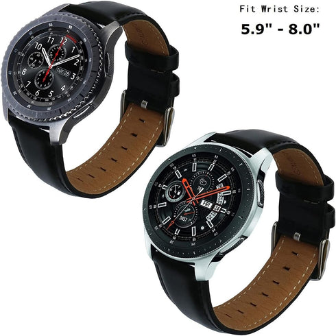 OTOPO for Galaxy Watch 3 45mm/Galaxy Watch 46mm Bands, 22mm Quick Release Leather Bracelet Replacement Strap for Samsung Gear S3/Ticwatch Pro Smar...