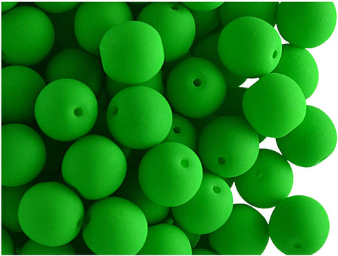 SCARA 100 pcs Czech Glass Round Beads 0.31 inches (8mm), Warm NEON (UV Active) Glass beads for Jewelry and Bracelets Making, Beads for Bracelets, ...