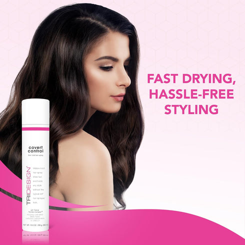 TRI Design Covert Control - Hairspray for Women & Men, Aerosol Strong Hold Hairspray, Fast-Drying Hair Setting Spray, Hair Products for Women & Me...