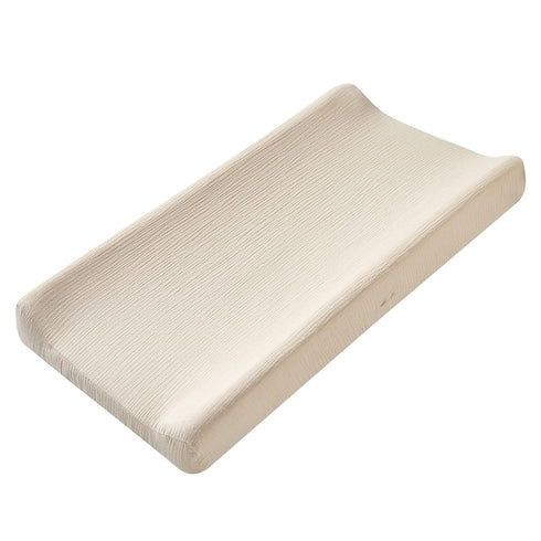 Solid Muslin Changing Table Pad Cover Cradle Sheet, Fits 32"/34''x16" Contoured Diaper Changing Pad, Ultra Soft Cozy Muslin Cotton Changing Table ...