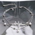 Boho Layered Pearl Anklet Silver Heartbeat Ankle Bracelet Love Heart Anklet Chain Beach Satellite Anklets Beaded Foot Chain Jewelry for Women and ...