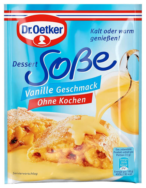 Dr. Oetker Vanilla Sauce/Vanillesosse 1 Bag of 39g/1.40oz...