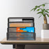 Operitacx for Metal Letter Magazine Home Tray Folder Slots Filing Envelope Black Desk Holder Paper Document Desktop Mail Countertop Organizer Cell...