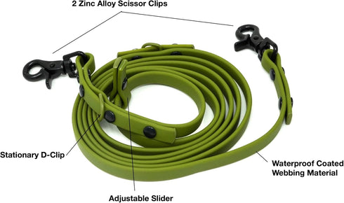 Pets Waterproof Dog Leash | Durable Long Line for Large Dogs and Puppy Over 40 lbs | Long Training Leash for Yard, Beach, Field (Green, 6 ft x 5/8...