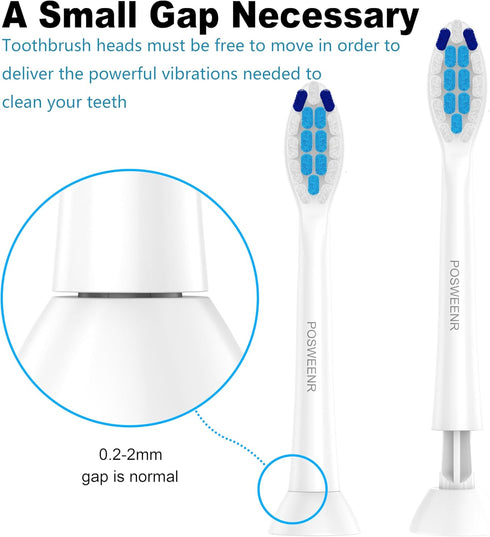 Replacement Toothbrush Heads for Philips Sonicare Replacement Heads, Compatible with Phillips Sonicare Replacement Brush Heads(10 Pack,Black)...