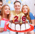 2.76in Birthday Candles Glitter Cake Red Number 3 Candles Topper Decoration for Wedding Anniversary,Party Celebration (RED Number 3)...