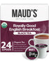 Maud's Organic English Breakfast Black Tea Pods, 24 ct, Recyclable Single Serve Pods – 100% Gourmet Blended Tea Leaves, Compatible with Keurig K C...