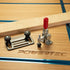 POWERTEC Toggle Clamp Mounting Plate with Hex Bolts, T-Track T Bolts and Adjustable Mounting Slots for T Track Clamp, Woodworking Jigs and Fixture...