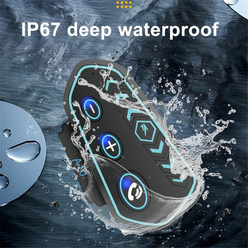 Motorcycle Bluetooth 5.0 Helmet Headset Wireless Headphones for Universal Audio System Thinnest Speakers with IPX7 Waterproof/Hand Free/FM/Easy Se...