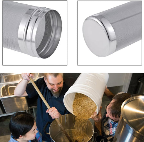 Beer Dry Hopper Filter,300 Micron Mesh Stainless Steel Hop StrainerCartridge,Homebrew Hops Beer & Tea Kettle Brew Filter by Fashionclubs(18cm x 7c...