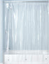 iDesign Vinyl Shower Liner, PVC-Free Curtain with Magnets for Master, Guest, Kids' Bathroom, Bathtub, Long, Clear...