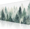 Extended Large Gaming Mouse Pad, Misty Forest Large Desk Mat for Desktop XXL, Non-Slip Rubber Base Stitched Edges Long Computer Keyboard Desk Pad ...