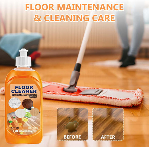 2Pcs Momeng Floor Cleaner Orange, Floor Cleaner Liquid Momeng, Powerful Decontamination Floor Cleaner, Natural Hardwood Floor Stain Cleaner...