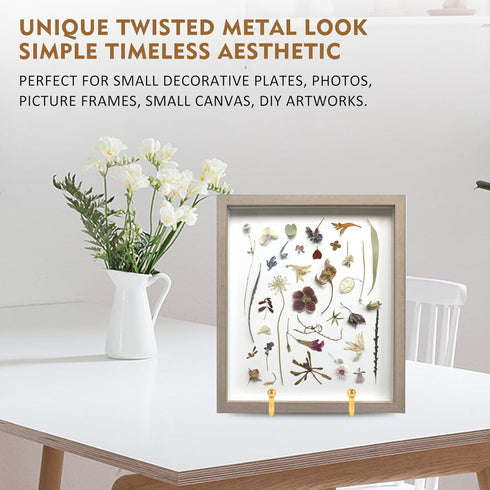 Plate Holder Easel Display Stand - 4.5 Inch Twisted Metal Wire Plate Stands - Picture Frame Stand - Tabletop Easels for Display Decorative Plates ...