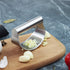 GuDoQi Garlic Press Rocker, Stainless Steel Garlic Mincer Garlic Crusher, Garlic Chooper with Peeler and Scraper Brush, Garlic Press with Ergonomi...