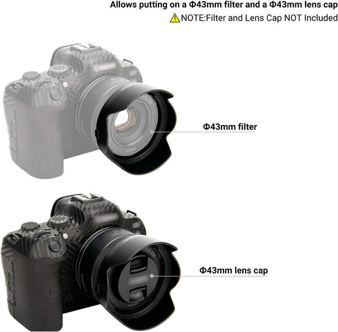 Tulip Flower Lens Hood for Canon RF 50mm f/1.8 STM on EOS R6 R5 RP R Camera, Reversible Lens Shade Replace Canon ES-65B Lens Hood, Compatible with...