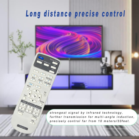 Replacement Remote Compatible with Epson Projectors X39 S39 W39 107 108 109W 1266 1286 2042 2142W 2247U 970 980W 990U 580 585w 570 575W 520 525W 5...