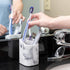ZCCZ Toothbrush Holder for Bathroom - Perfect Electric or Kids Toothbrush Organizer - Premium White Marble Bathroom Accessory for Modern and Styli...