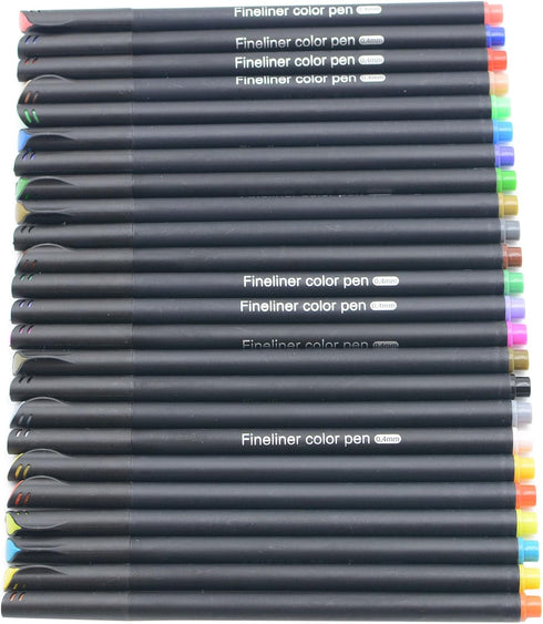 YIKANGHENG 24 Pcs 24 Colors Fine Point Line Drawing Pens, 0.4mm of Pen Point for Painting, School and Office Supplies (24)...