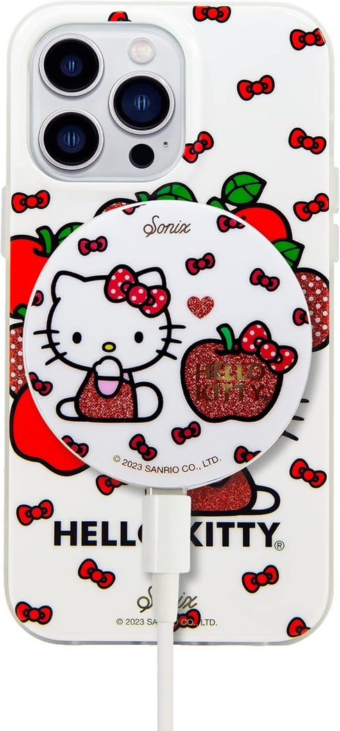 Sonix x Sanrio Charger for MagSafe iPhone 14, iPhone 13, iPhone 12 Series | Fast Wireless Charger x 6.5ft Cable (USB-C) | Hello Kitty Apples...