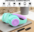 A8 Kids Headphones with Microphone, Lightweight Folding Stereo Bass Headphones with 1.5M No-Tangle Cord, Portable Wired Headphones for Smartphone ...
