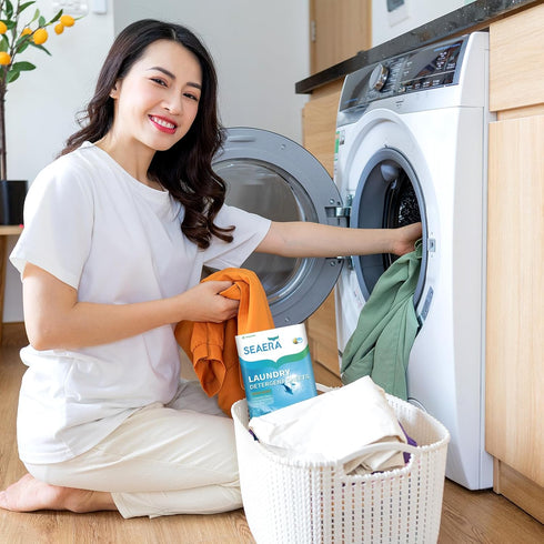 Travel Laundry Detergent Sheets (60 Loads, 30 Sheets) Fresh Linen Scent, Eco Earth Friendly Clean Breeze, Non Toxic People Safe, Washing Travel Su...