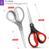 Scissors, Niutop 8" All Purpose Scissors Heavy Duty Ergonomic Comfort Grip Craft Shears Sharp Scissors for Office Home Household Sewing High/Middl...