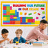 87 Pcs Building Blocks Bulletin Board Set Classroom Decoration Back to School Building our Future in Our Grade Cutouts for Classroom School Chalkb...