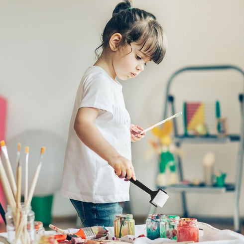 4 Set Foam Paint Rollers Painting Foam Brush Roller Sponge for Young Artists Paint Supply DIY Art Craft Painting Tool...