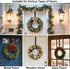 Sattiyrch 15" Wreath Hanger for Front Door,Sturdy Steel Wreath Door Hanger,Over The Door Hanger Hook (White,1)...