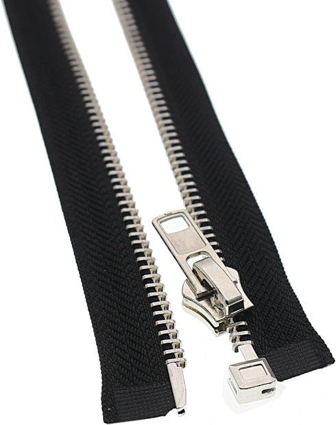 Leekayer 5# 27 Inch Metal Zipper Black Chrome Separating Zippers Jacket Zipper for Sewing Coat Vest Bag 68 cm Handmade Bulk 2 pcs/Pack...