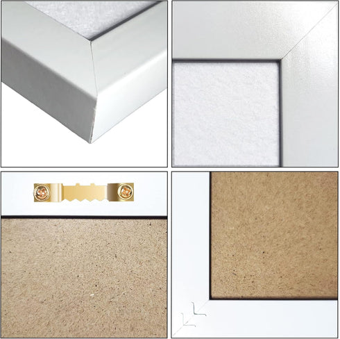 White Bulletin Board Cork Boards with Felt, 15"x11" Small Display Pin Board Vision Board for Walls, Jewelry, Notes, Collection, Photos, Office, Wo...
