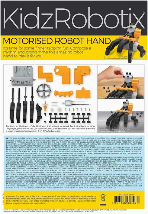 4M Kidzrobotix Motorized Robot Hand Kids Science Kit...