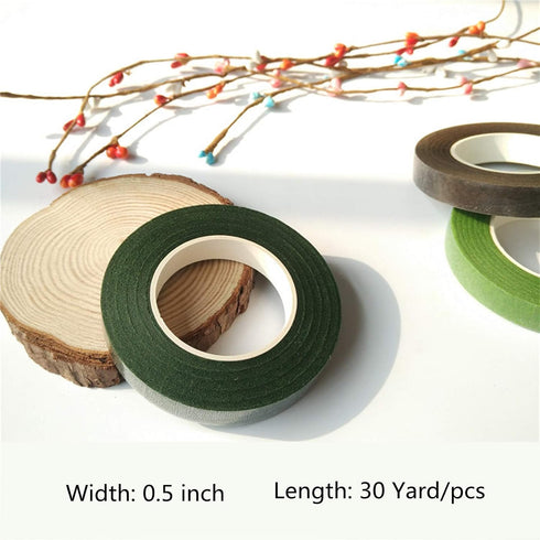 4 Rolls 1/2 Inch Floral Tapes Florist Wraps for Bouquet Stem and Flowers Making Craft Projects (30 Yards, Dark Green)...