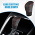 Gear Shift Lever Cover Automotive Interior Gear Shift Knob Trim for Honda Accord 10th Gen 2018-2022 Carbon Fiber Black Red Stitches...