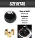 Billiard Round Manual Gear Shift Lever Shifter Knob with 3 Adapters,Universal Gear Shift Stick Shifter Knob Lever Cover 4 5 6 Speed,Fit for Manual...