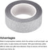 MECCANIXITY 0.6inch x 32.8ft Glitter Tape, Decorative Craft Tape Self Adhesive Stick 1.5cmx10m Silver Tone for Scrapbook, DIY Arts, Gift Wrapping...