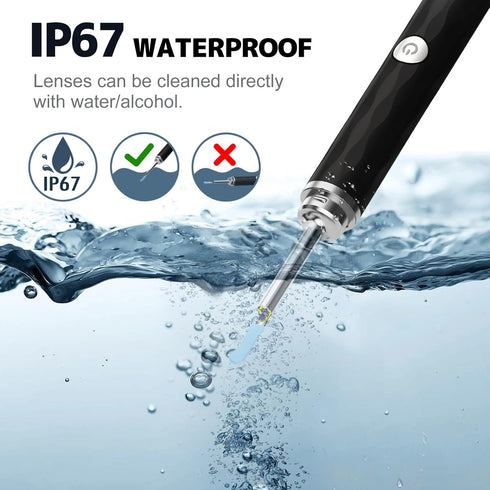 Ear Wax Removal, Ear Cleaner with Camera and Light, Ear Wax Removal Kit with 1296P Otoscope, Ear Cleaning Tool with 6 Ear Spoon, Ear Camera for iP...