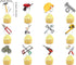 25 Pcs Tools Cake Topper Cupcake Toppers Tools Cake Decorations for Tools Party Decorations Tool Birthday Party Supplies...
