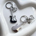 Meefisher Aesthetic Punk Music Guitar Keychain, Cute Star Key Chain Key Rings For Women Music Lovers, Kawaii Gifts...