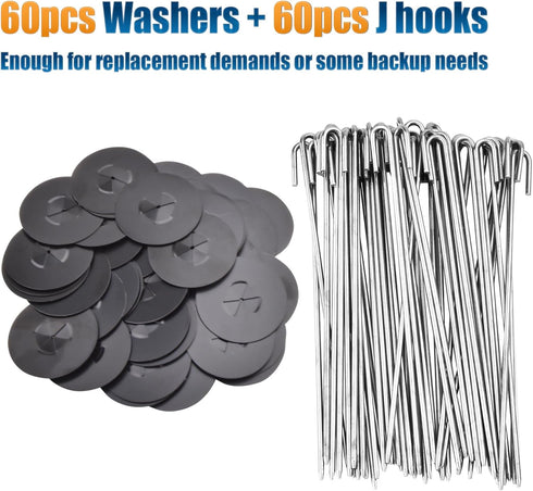 Solar Panel Bird Guard Fastener Clips(60 Packs,38mm), Stainless Steel Critter Guard Clips,Solar Panel Clips for Fixing Wire Mesh to Solar Panels,S...