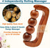 Hathkaam Wooden Massage Roller, 7" Rosewood Unisex Handheld Massager Roller for Full Body Pain Relief, Back, Neck & Shoulder, Pain Acupressure Dee...