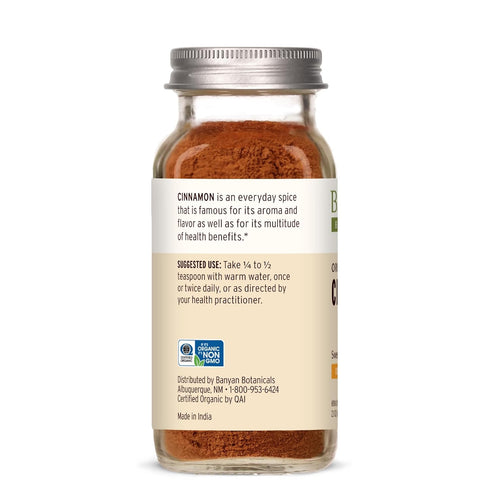 Banyan Botanicals Organic Cinnamon Powder – Ceylon Cinnamon (Cinnamomum verum) – Delicious Cooking Spice that Supports Healthy Digestion* – Spice ...