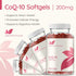 ClearFormulas Pure CoQ10 200mg Per Serving 120 Softgels Quick Absorption Non-GMO...