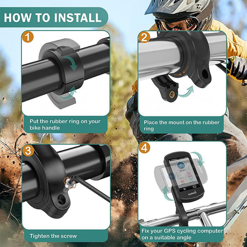 TUSITA Out Front Mount Compatible with Garmin Edge GPS Bike Computer, XOSS G/G+, iGPSPORT - Cycling Handlebar 25.4mm 31.8m...