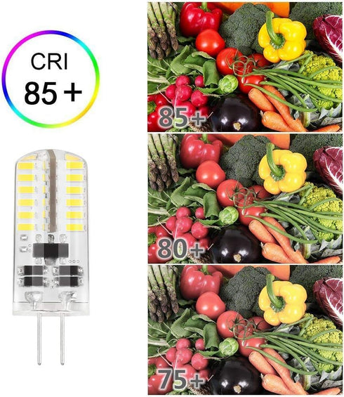 DiCUNO G4 LED Bulb, JC Bi-Pin Base Light Bulbs 3W, 12V AC/DC, Equivalent to 20W-25W T3 Halogen Replacement, Daylight White 6000K, Non-dimmable, fo...