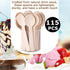 HANSGO 115PCS Wooden Spoons, 6.25inch Ice Cream Dessert Spoons Wood Cutlery Tableware Sampling Tasting Spoons for Kitchen Party Chocolate Cake Hon...
