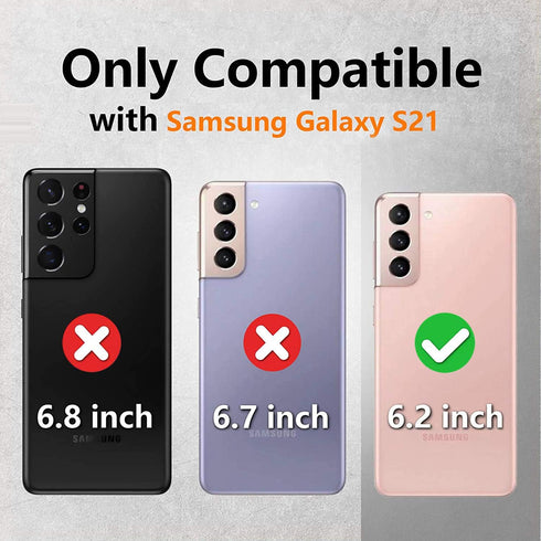 Marrkey for Galaxy S21 Case,Full Body Protective Cover Heavy Duty Shockproof Tough Armour Aluminum Alloy Metal Case with Silicone Built-in Screen ...