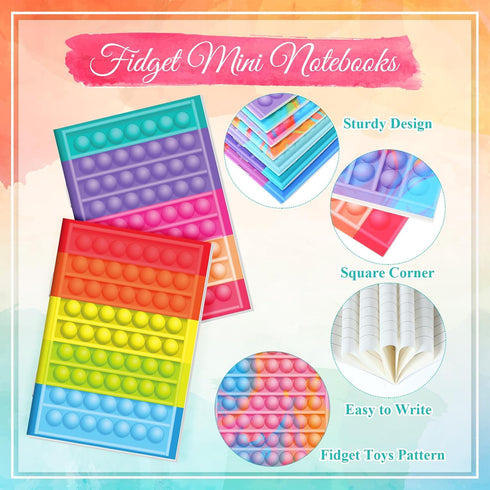 50 Pcs Fidget Mini Notebooks 4.92 x 3.35 Inch Small Pocket Notebooks Lined Notepad Portable for Students School Office Notebook Kids School Gifts ...